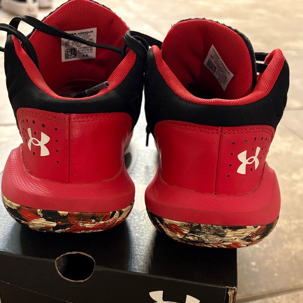 Under Armour Kids' Red and Black Sneakers